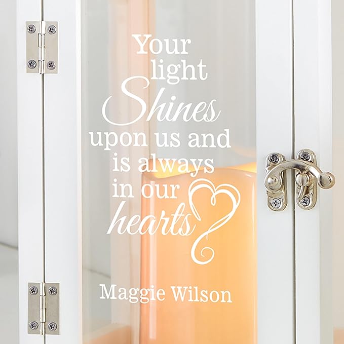 Decorative Candle Lantern Memorial Gift, Copper Finish, Personalized Engraving
