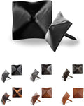 100 Pack 1" Square Head Iron Clavos Decorative Nails – Black – Handmade Rustic Square Fasteners for Farmhouse Shutters, Faux Wood Beams, Barn Doors, Shutters, and Gates – Ornamental Wood Accent