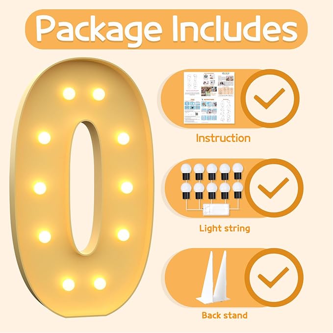 Balloons: Light-Up Marquee Number Display, 4 Feet Tall, Easy Assembly