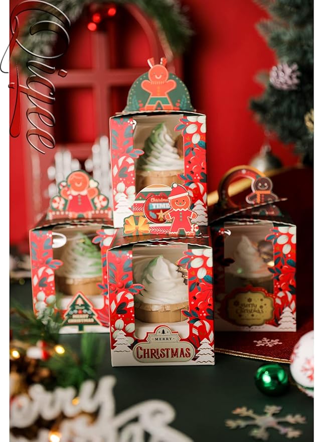 Cupcake Carriers 50 Count Auto-Pop Boxes with Inserts, Christmas Cookie