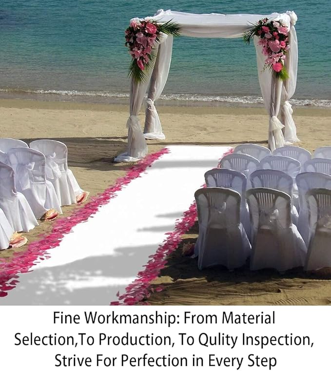 Aisle Runners White Sequin 3 x 15 ft Reusable Wedding Runner