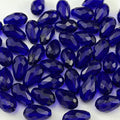 100pcs 8x12mm Teardrop Crystal Glass Beads for Jewelry Making, Faceted Vertical Hole Teardrop Glass Spacer Beads for Wind Chimes Bracelet Earring Necklace DIY Craft(Dark Blue)