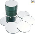 Juvale Glass Mirror Tiles for Crafts - 3 in, Round, Transparent, 50-Pack - Craft Mirrors for DIY & Home Decor