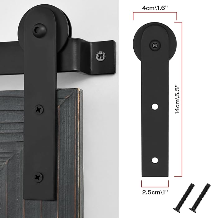 COGOOD Farmhouse Bathroom Mirror - 45 x 30 Large Rectangle Barn Door Mirror for Vanity, Bedroom, Living Room Wall Decor (Black)