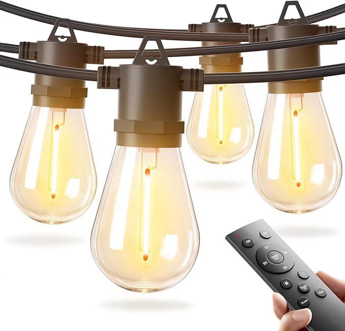 Outdoor LED String Lights, 200 FT Black Edison Bulbs