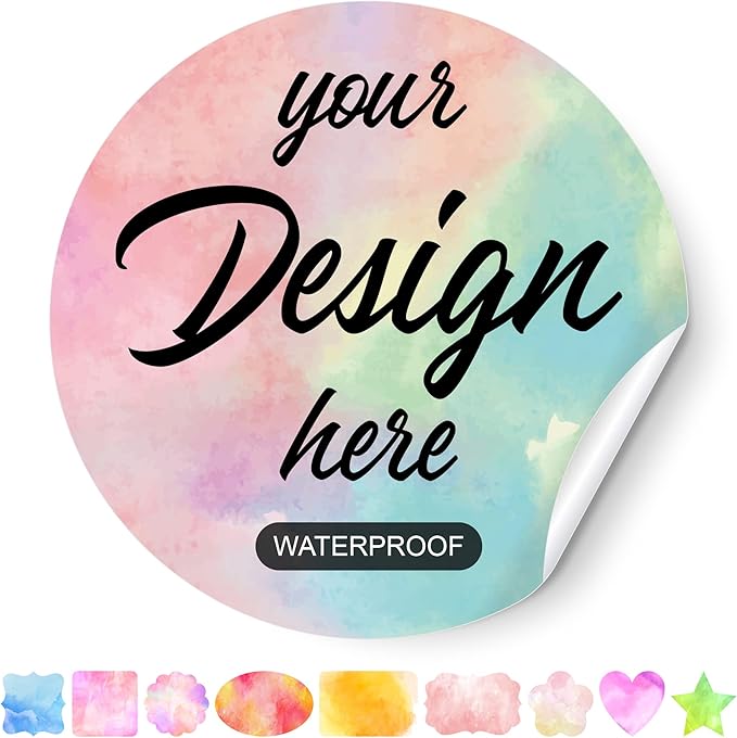 Custom Stickers - Personalized Labels, Customized Stickers with Any Design Image Logo Text, 100 Labels (Circle, 3.5"x3.5")