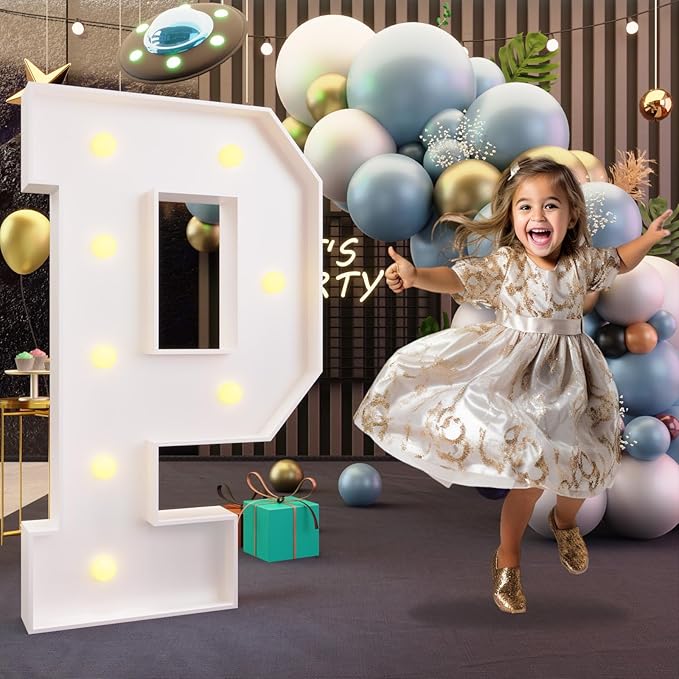 Party Supplies Marquee Letter P, 3 Ft Light Up Foam Board Sign