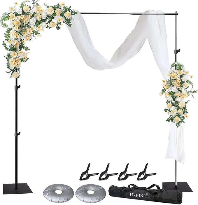 Background Support Equipment: Pipe and Drape Kit, 3-8.5 ft Height, 4 Clamps