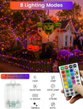 RGB Color Changing 100LED Halloween Fairy Lights, 33Ft – Multicolor
