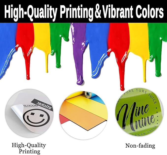 Custom Stickers for Weddings, Birthdays & Businesses - Personalized Labels with Your Logo - Waterproof, Fade and Heat Resistant - Pack of 100-1000 (Wreath V, 3.5 Inch)