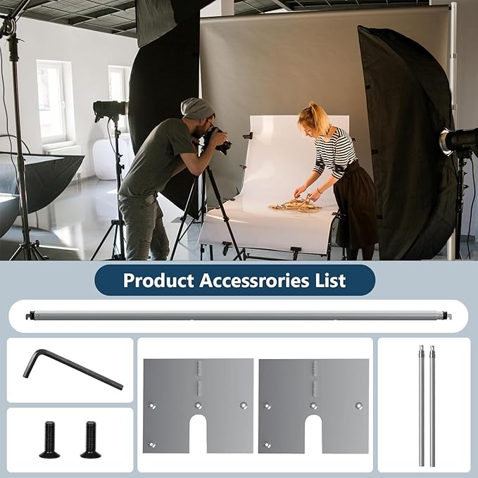 Background Support Equipment: Pipe and Drape Kit, 8.6ft Aluminum Uprights