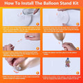 Balloon Arch Stand Kit, 4 Sets, 62 Inch Transparent PVC Poles
