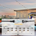 String Lights: 48 ft Black Outdoor Edison LED Patio Lights