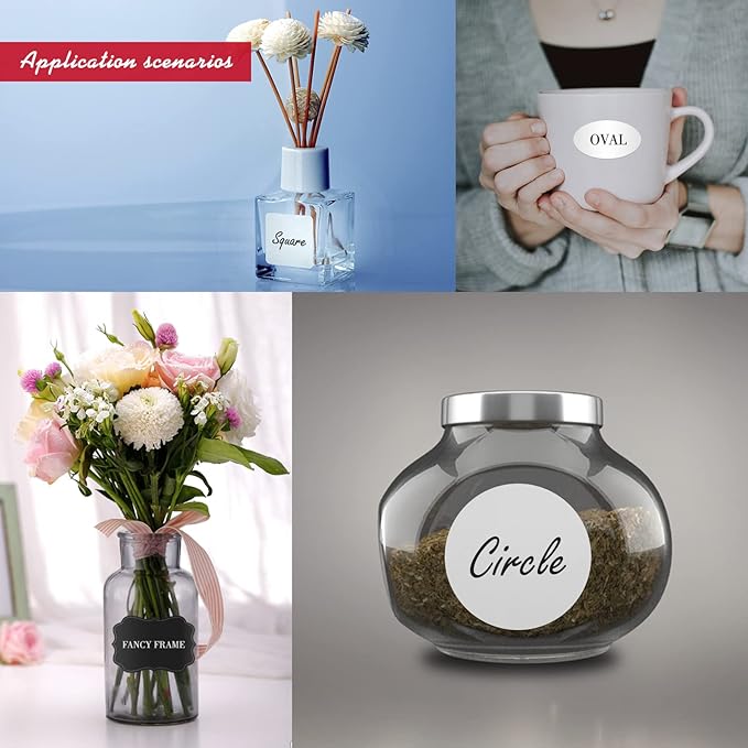 Custom Stickers Personalized Labels - Customized Stickers with Any Design Image Logo Text,Custom Stickers for Business Logo,Custom Thank You Label Stickers,100 Labels (Fancy Frame,4"x2")