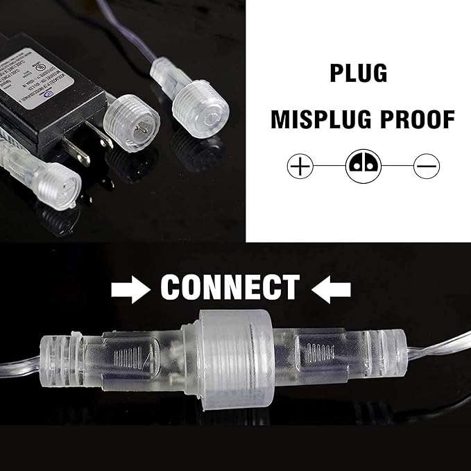 String Lights Meteor Shower Rain Lights, 48 Tubes, White, Outdoor