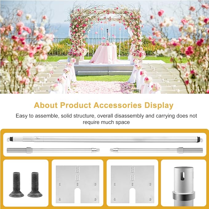 Pipe and Drape Backdrop Stand, Adjustable 10 x 10 ft Heavy Duty Frame