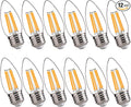 FLSNT 100W Equivalent LED Candelabra Bulbs, 800LM Dimmable LED Chandelier Light Bulbs, 2700K Soft White, E26 Base, 12 Pack UL,CA65 Listed.