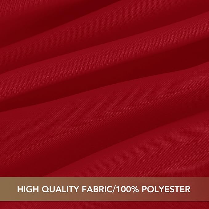 sancua Christmas Red Square Tablecloths 85x85 Inch, 2 Pack - Fabric Table Cloth for Square or Round Tables, Washable Polyester Table Cover for Dinner, Holiday Party, Decorative Display Tables