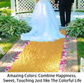 Aisle Runner, Gold Sequin, 2 ft x 15 ft, One-Piece Floor Runner