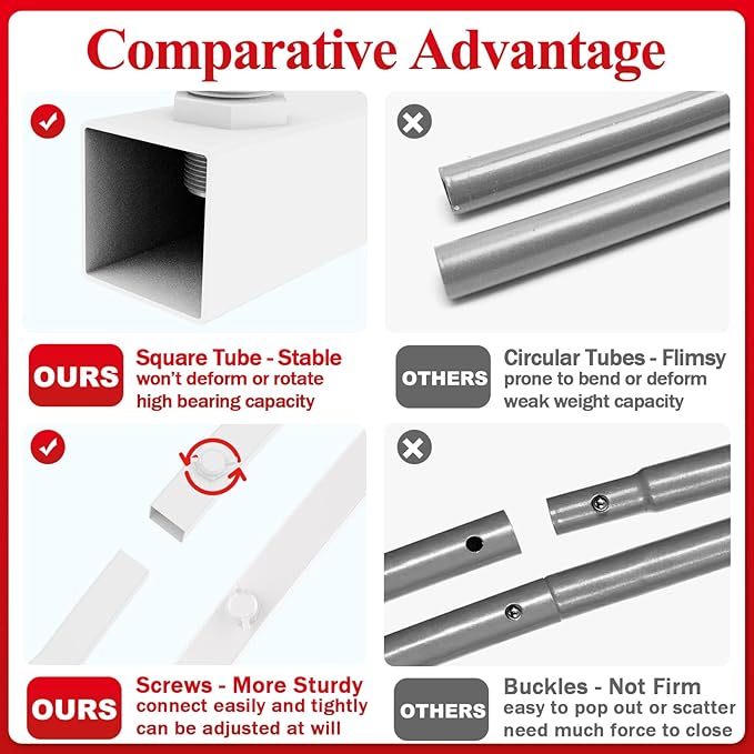 Background Support Equipment: White Metal Arch Stand, Square Steel Frame