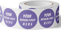 150 Custom Circle/Square BOPP Roll Labels- Personalized Stickers for Business Logo, Party, Wedding Favor, Baby Shower-Any Design Text + Image, Matte/Gloss Finish (1.5 Inch Square)