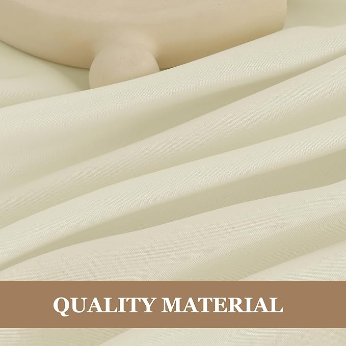 Tablecloths 6-Pack in Ivory, Round Polyester, 90 x 90 Inch