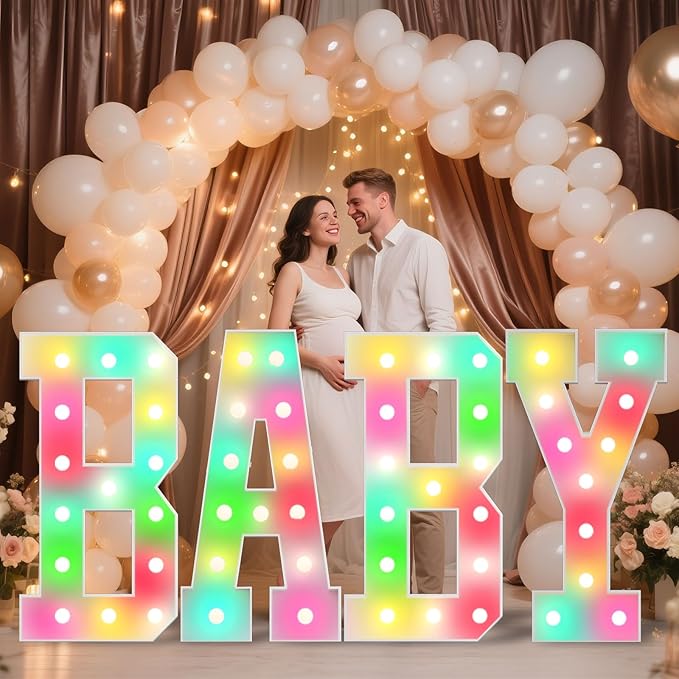 Party Decorations: 4 ft Light Up Marquee Letters with Remote Control