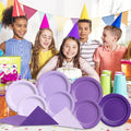 Plates and Napkins Party Kit, 150 Pieces, Purple Gradient Paper Tableware