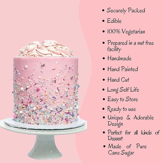 Confect Game Night Sprinkles – Mix with Copper & Silver Dragees, Bright Blue Jimmies, Rose Gold & Pink Sparkling Sugar | Vegan, Gluten-Free, Nut-Free, Soy-Free, Dairy-Free Cake & Cupcake Decorating Topping - 5oz