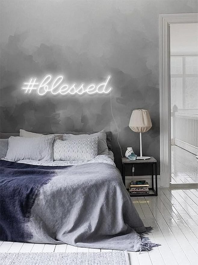 Lighted Neon Sign, 19.6 Inch USB Powered LED Wall Light, Silicone and Acrylic