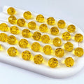 200 PCS 6mm Crystal Glass Beads Round Multiple Faceted Loose Spacer Glass Beads for DIY Handcrafte Bracelet Necklace Earring Jewelry Making(Orange)