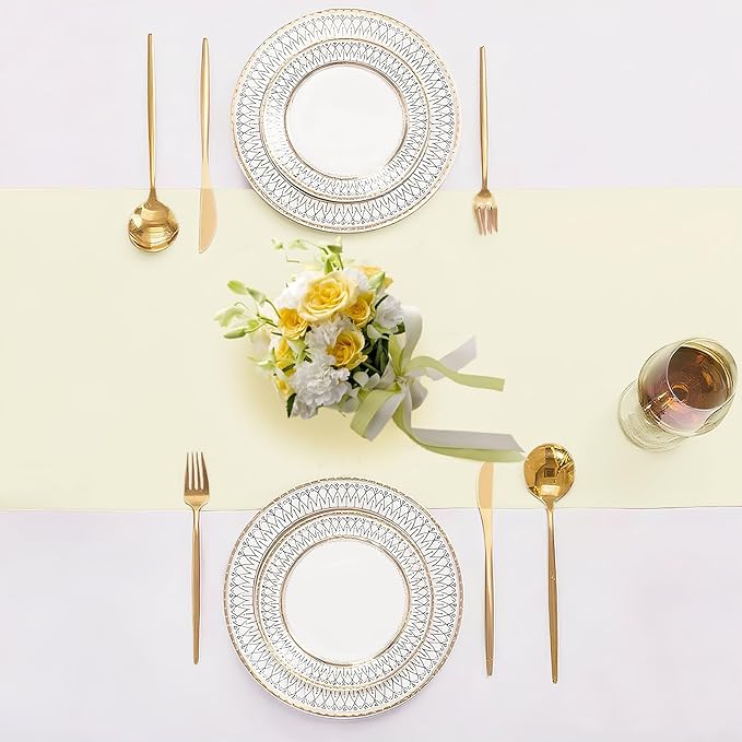 SHEJIZE 20 Pack White Satin Table Runner 12x108 Inches Long, Bright Silky Smooth Satin Table Runner Table Decor for Wedding Banquet Christmas Prom Event Birthday Party