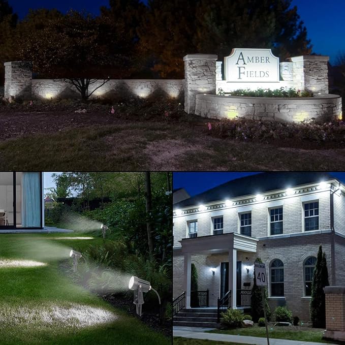 Solar Spotlights Outdoor White 6000K IP65 Waterproof 150 Lumen