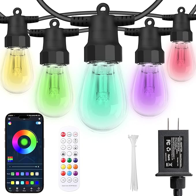 LED String Lights 75 FT Outdoor Patio Lights with App Control