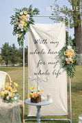 Artificial Flower Swag Kit, Creamy Yellow Silk Arch Flowers, Pack of 2
