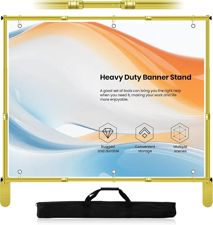 Background Support Stand, Adjustable Heavy Duty Metal, 3.4 to 10 ft
