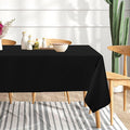 Black Rectangular Polyester Tablecloths, 10 Pack, 60 x 102 Inch