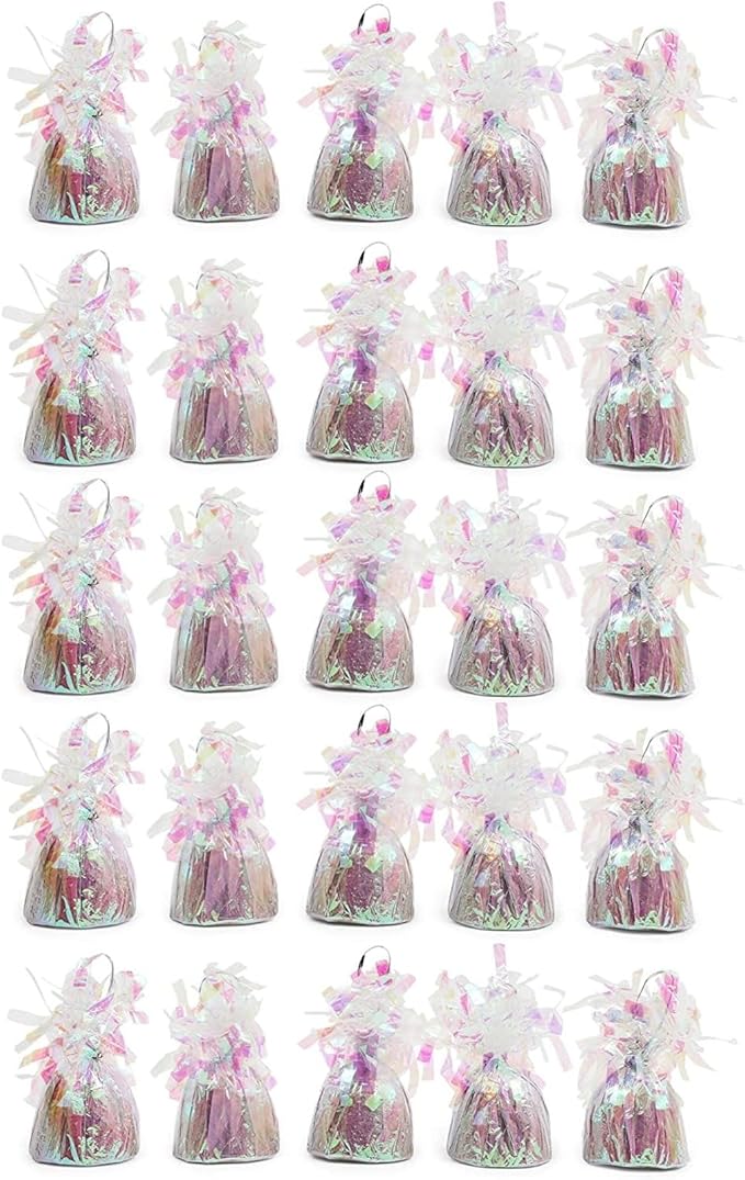 Balloon Table Weights 15-Pack, Holographic Plastic, 6 oz Each