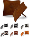 10 Pack 2" Square Head Iron Clavos Decorative Nails – Rusted – Handmade Rustic Square Fasteners for Farmhouse Shutters, Faux Wood Beams, Barn Doors, Shutters, and Gates – Ornamental Wood Accent