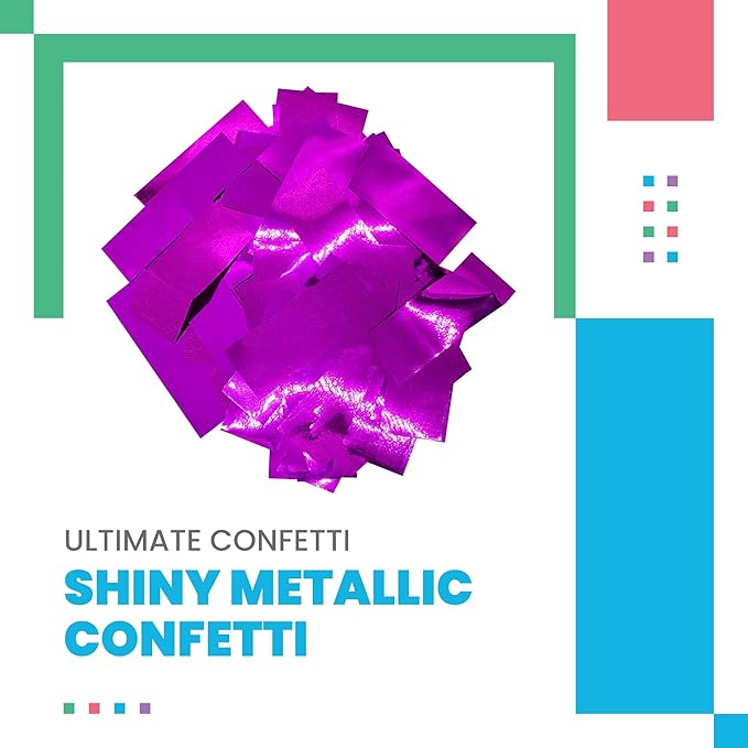 Ultimate Confetti, Fluttering Pink Mylar Shiny Foil Metallic Confetti – Rectangular Light-Weight and Slow-Falling Party Confetti for Cannon and Launcher use – Best for Celebrations - 1 lb, 16 oz