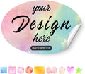 Custom Stickers Personalized Labels - Customized Stickers with Any Design Image Logo Text,Custom Stickers for Business Logo,Custom Thank You Label Stickers,100 Labels (Oval,5"x4")