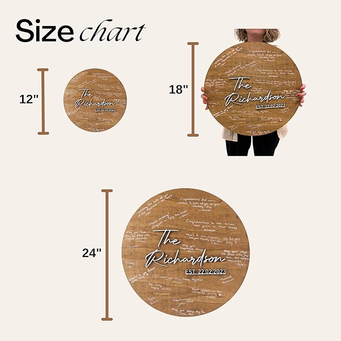 Decorative Sign Plaque, Wedding Guest Book Alternative in Birch Plywood