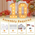 Party Decor Light Up Marquee Numbers 3 Ft Foam Board