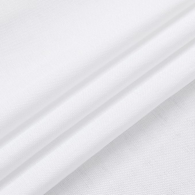 Rectangle Tablecloths 2 Pack, White Faux Linen, 70 x 140 Inch