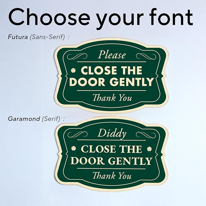 Custom Decorative Outdoor Signs, Personalized Aluminum Signs, Heavyweight, Driveway Sized, Waterproof, Made In USA, Forest Green, 18x12 In