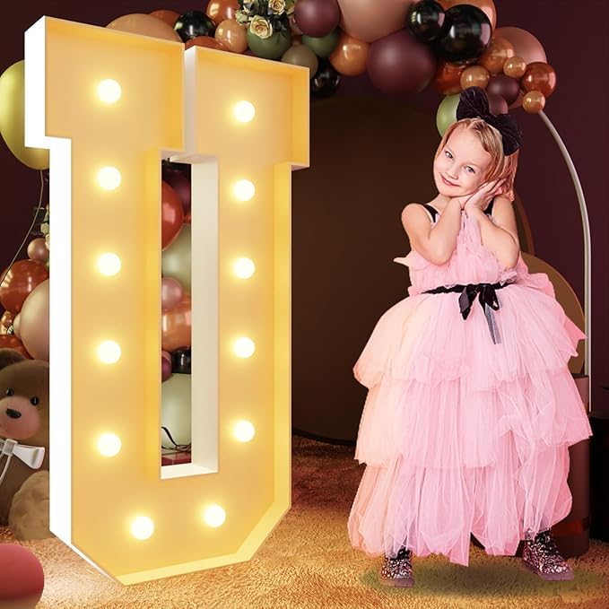 Event Party Supplies Light Up Marquee Letters, 4 FT Foam Board
