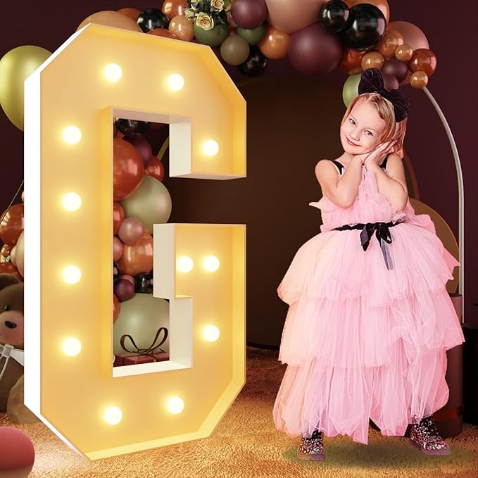 Party Marquee Letters 4 Ft Light Up Foam Board Set for Events