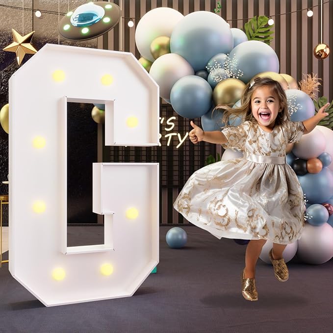 Party Supplies Marquee Light Up Letter G, 3 Ft Foam Board Decor