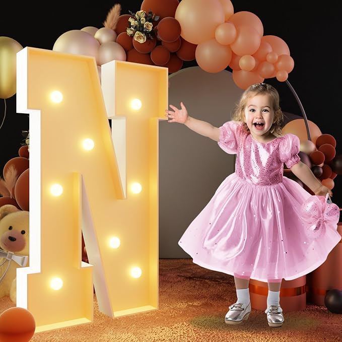 Party Supplies Light Up Marquee Letters, 3 Ft Foam Board Sign
