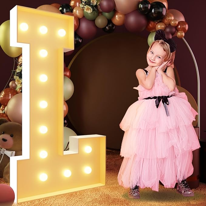 Party Supplies Marquee Letters, 4 Ft Light Up Foam Board Alphabet